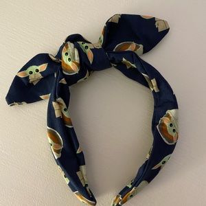 Disney Bow Headband (Baby Yoda Print)  - only worn once